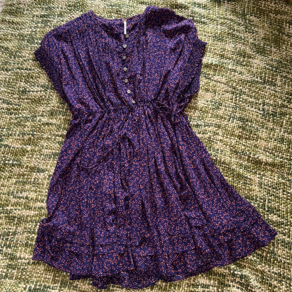 Free People Lost In You flowy floral print mini dress, size XS - Picture 5 of 9